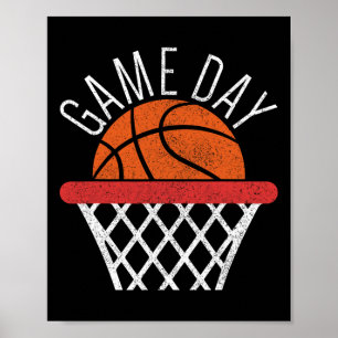 Game Dag Basketbal Liefhebber Basketbal Speler Fun Poster