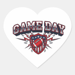 Game Day American Football Patriottisch Schild Spo Hart Sticker