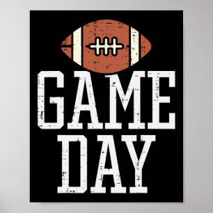 Game Day American Football Player Team Coach Manne Poster