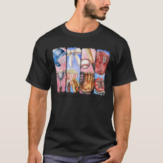 Game Day Baseball Coquette Baseball Bow Baseball M T-shirt