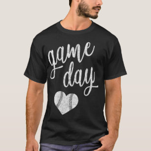 Game Day Baseball Softball Mam Heart Gift T-shirt