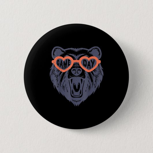 Game Day Bear  Ronde Button 5,7 Cm (Voorkant)