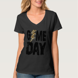 Game Day Bliksemschicht Luipaard Bedrukte Game Da T-shirt