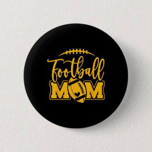 Game Day Blue en Yellow High School Football Foot Ronde Button 5,7 Cm