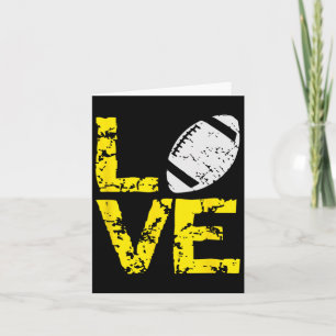 Game Day Distressed Tees Grunge Love Football Bal Kaart