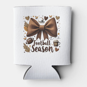 Game Day Football Bow Coquette Football Seizoen Blikjeskoeler