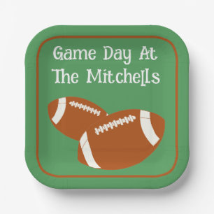 Game Day Football PERSONALISEREN Papier Papieren Bordje