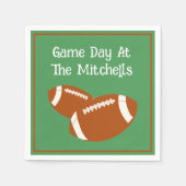 Game Day Football PERSONALISEREN Papier Servet (Voorkant)