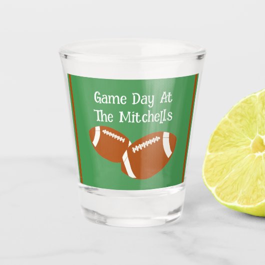 Game Day Football PERSONALISEREN Shot Glas (Voorkant)