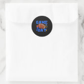 Game Day Football Season Football Mama Blue Gold B Ronde Sticker (Tas)