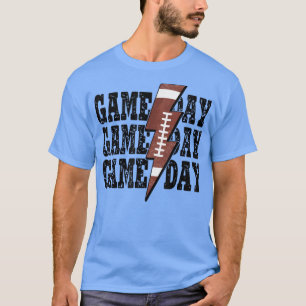 Game Day Football Season Lightning Bolt Funny Foot T-shirt