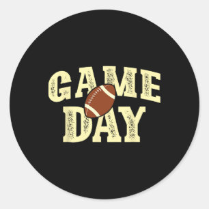 Game Day Football Team Sport  Ronde Sticker