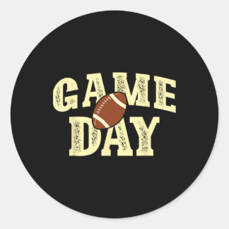 Game Day Football Team Sport  Ronde Sticker