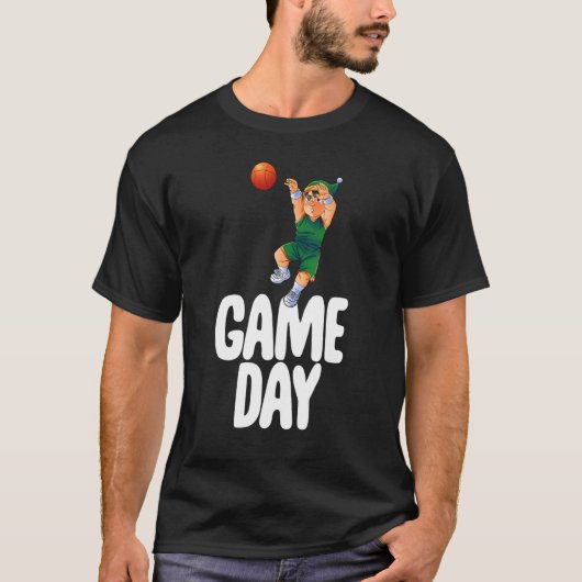 Game Day Gnome Basketbal Spel Viering Vrouwen T-shirt (Voorkant)