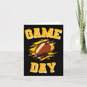 Game Day Kick Off Football Zwart En Geel Team F Kaart