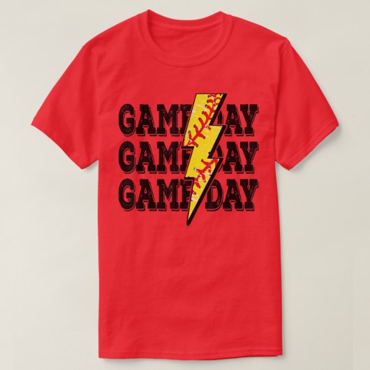 Game Day Softball, Softball Player  Gift T-shirt (Design voorkant)