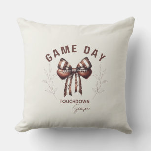 Game Day Touchdown Seizoen Football Meisje Kussen