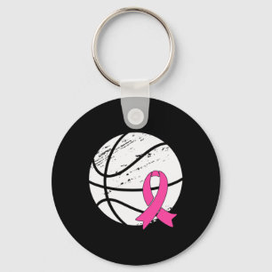 Game Day Vibes Breast Cancer Bewustheid Roze mandj Sleutelhanger