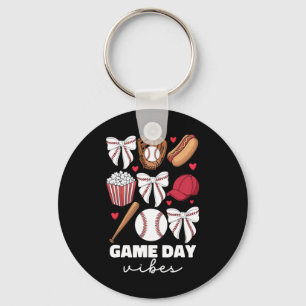 Game Day Vibes Coquette Bow Verkopen voor Vrouwen Sleutelhanger