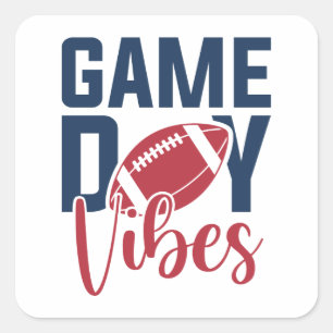 Game Day Vibes Vierkante Sticker