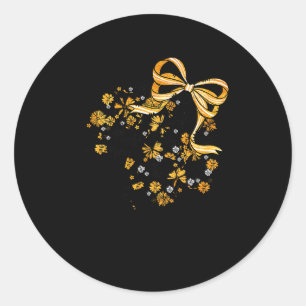 Game Day Voetbal Seizoen Voetbal Mama Meisje Zwart Ronde Sticker
