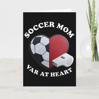 Game Day Voetbalmoeder – 3d Hart En Ll Ontwerp Kaart