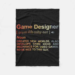 Game Designer Definition Game Programmeur Game Dev Fleece Deken