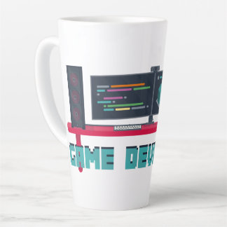 Game Developer Latte Mug - Blue Letters Mok