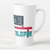 Game Developer Latte Mug - Blue Letters Mok (Rechts)
