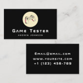 Game Developer Tester Joystick Controller Modern Visitekaartje (Voorkant / Achterkant)