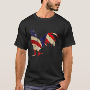 Game Fowl Gallegos, Rooster Chicken Distress Ame T-shirt