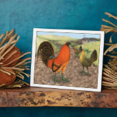 Game Fowl op het Boerderij Fotoplaat (Zijkant)