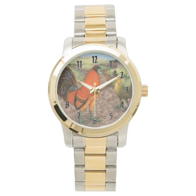 Game Fowl op het Boerderij Horloge (Voorkant)