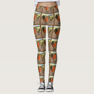 Game Fowl op het Boerderij Leggings
