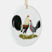 Game Fowl Pair Keramisch Ornament (Rechts)