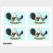 Game Fowl Pair Rechthoekige Sticker (Vel)