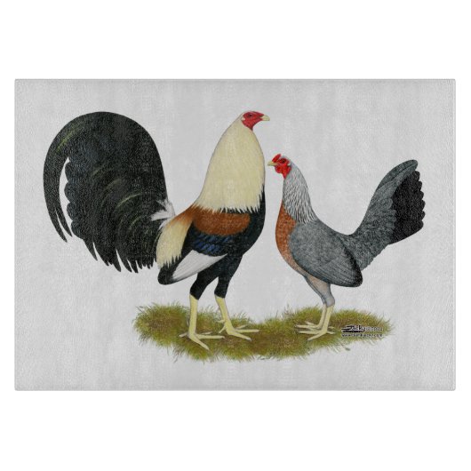 Game Fowl Pair Snijplank (Voorkant)