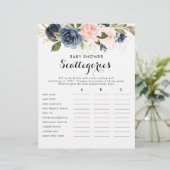 Game Gold Navy Blue Roze Baby shower (Staand voorkant)