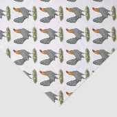 Game Hen Blue Red Tissuepapier (Detail)