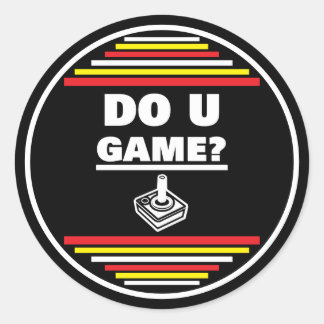 Game jij? ronde sticker