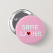 Game (L) Over Ronde Button 5,7 Cm (Voorkant /achterkant)