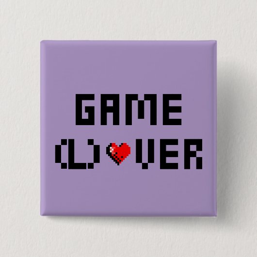 Game (L) Over Vierkante Button 5,1 Cm (Voorkant)