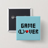 Game (L) Over Vierkante Button 5,1 Cm (Voorkant /achterkant)