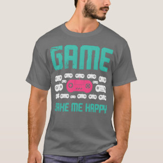 Game maakt me gelukkig retro t-shirt