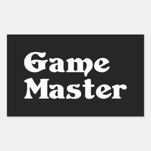 Game Master Rechthoekige Sticker (Voorkant)