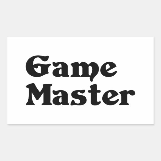 Game Master Rechthoekige Sticker (Voorkant)