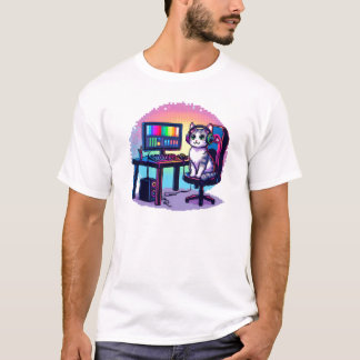 Game Meow-ver – Pixel Cat Gamer Vibes T-shirt