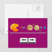 Game met planeten grappig aangepast Briefkaart (Voorkant / Achterkant)
