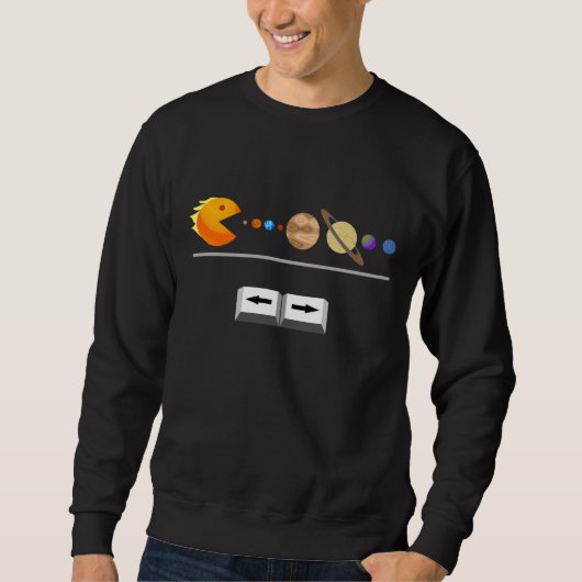 Game met planeten grappig T-shirt (Voorkant)