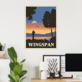 Game minimalist reisstijl Wingspaneel Poster (Thuiskantoor)